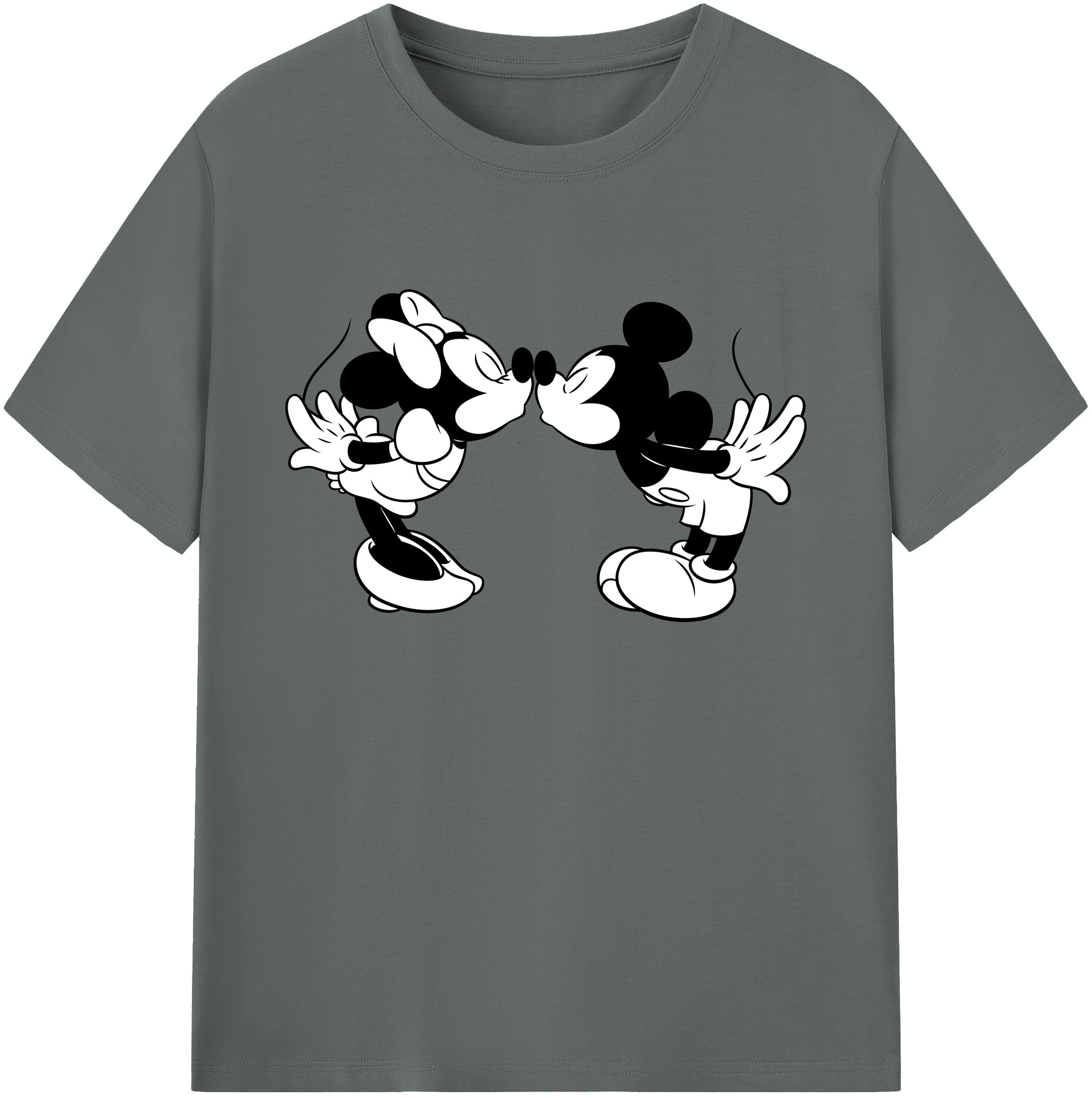 ミッキーマウス Mickey Mouse 綿100％ メンズ半袖Tシャツ｜肌触りやわらか＆通気性